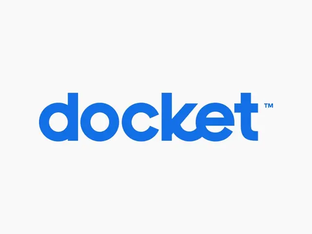 Docket wordmark — rounded geometric blue logotype
