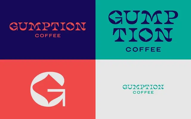 Gumption Coffee — before & after wordmark redesign
