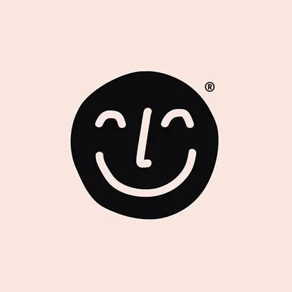 Hand-drawn Smiley Logo on Blush Background (saved by azulas)