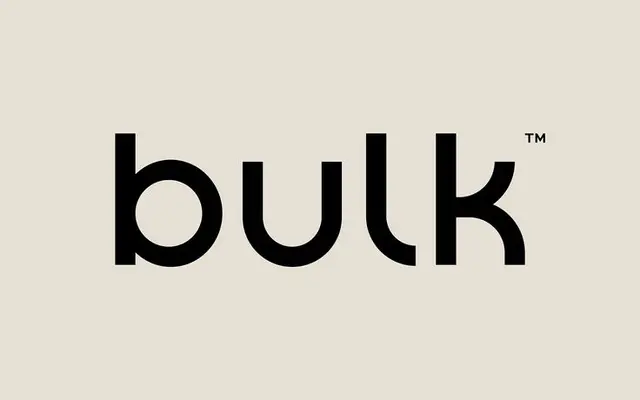 Bulk Powders rebrand — original logo and new lowercase 'bulk' wordmark