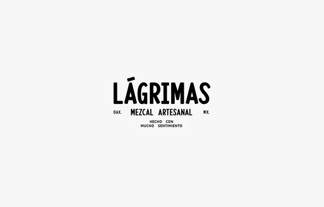 LÁGRIMAS — Mezcal Artesanal typographic wordmark (Behance moodboard)
