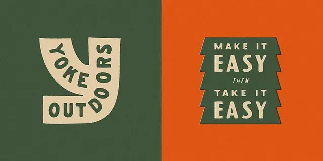 Yoke Outdoors identity — green thermos product shot (Studio MPLS)