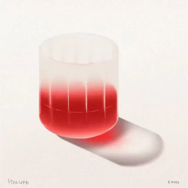 Minimal Still Life: Translucent Tumbler with Red Liquid