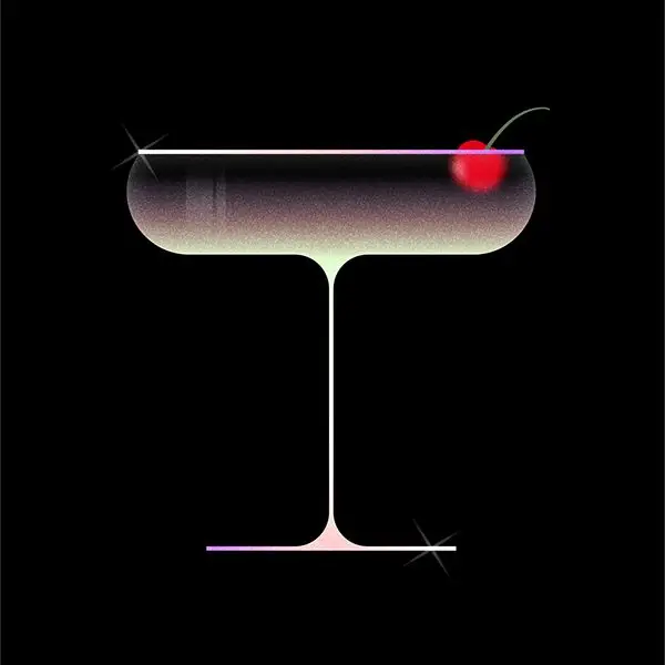 Neon-Gradient Coupe with Cherry