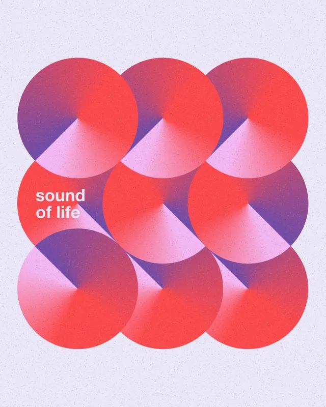 Sound of Life — Geometric Gradient Poster