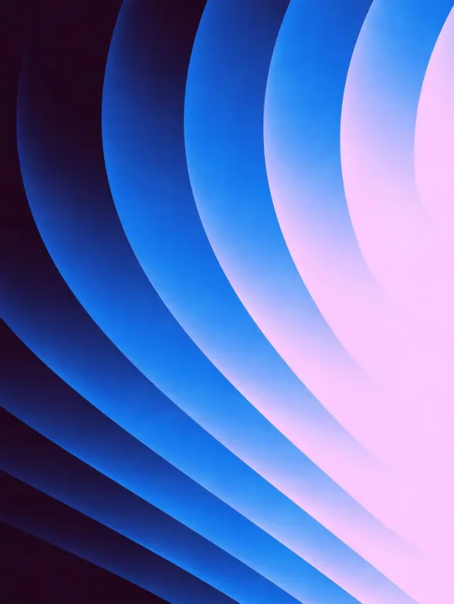 Layered Blue-to-Pink Gradient Arcs — Abstract Digital Wallpaper