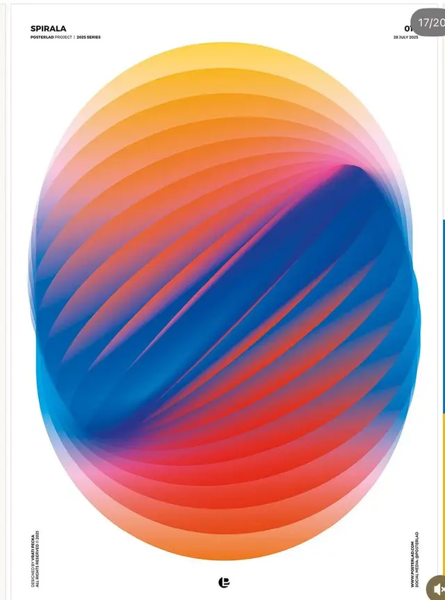 SPIRALA — Layered gradient poster (PosterLab 2025 series)