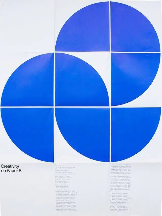 Creativity on Paper 8 — Blue geometric poster