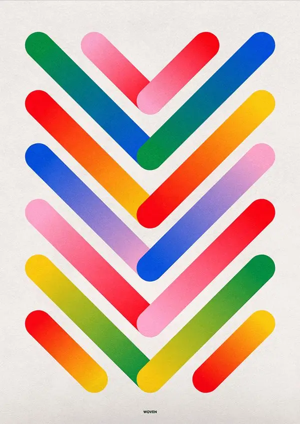 WOVEN — Gradient Chevron Poster