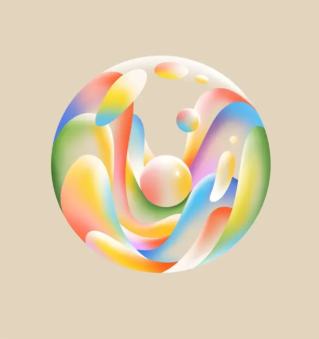 Pastel Liquid Orb — Abstract Gradient Illustration