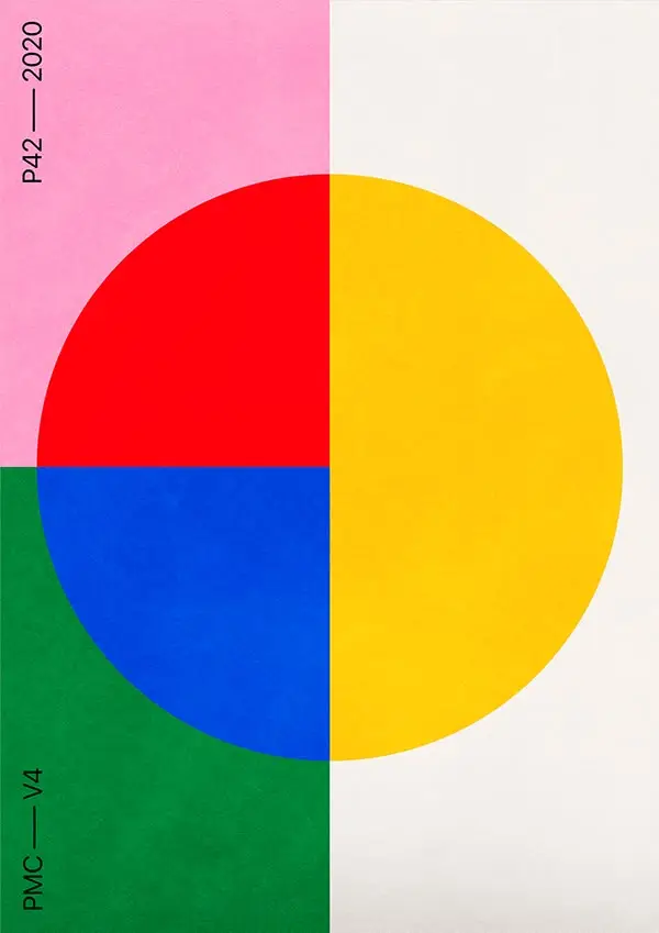 P42 — 2020 Poster: Geometric Color-Blocked Circle (PMC — V4)