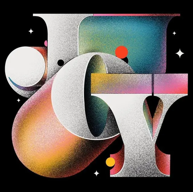 Layered Grainy Gradient Typography (G Y)