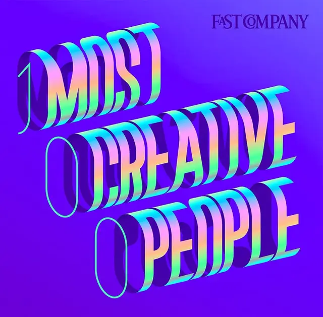 Fast Company — 3D Ribbon Typography: "Most Creative People"