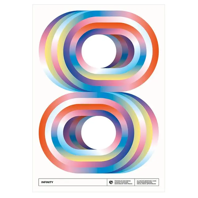 Infinity Double-Loop Gradient Poster