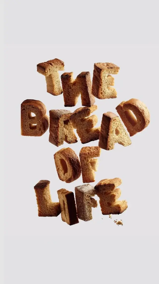 3D Toasted-Bread Typography: "THE BREAD LIFE"