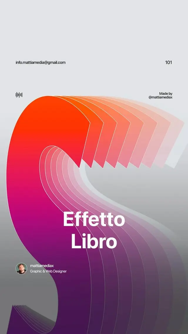 Effetto Libro — layered gradient book-effect poster by mattiamediax