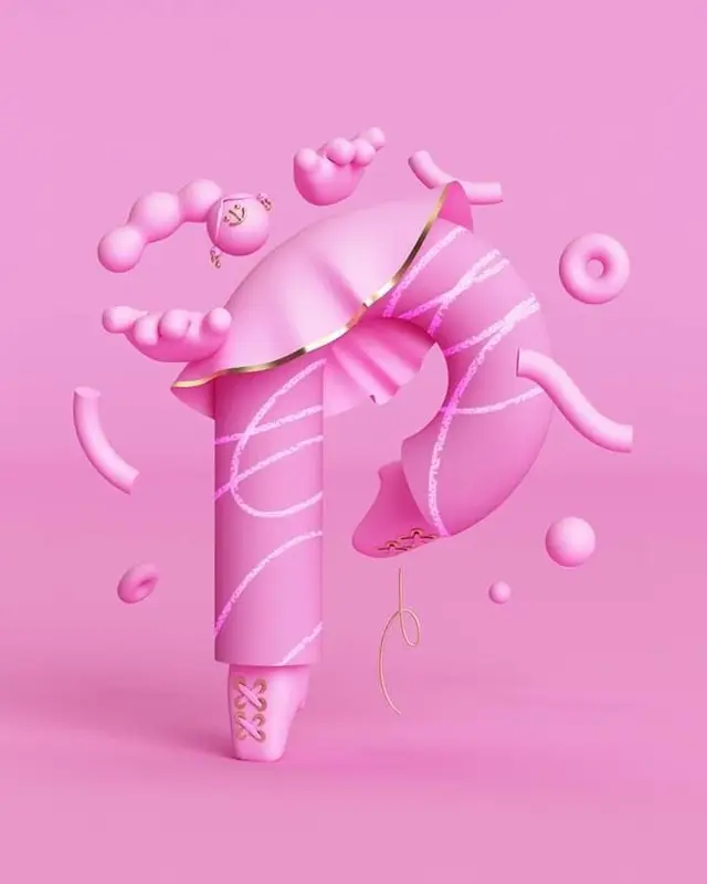 Pastel Pink 3D Candy Sculpture — Popsicle, Umbrella & Donut