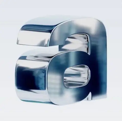 Chrome 3D Lowercase "a" — Reflective Typographic Render