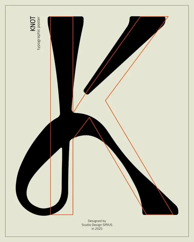KNOT — typographic poster (Studio Design SIRIUS, 2025)