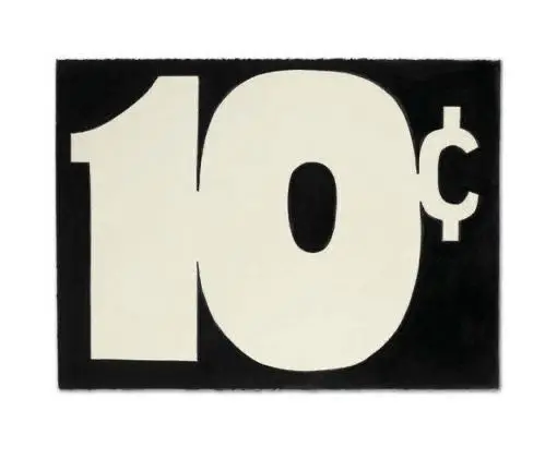 Vintage 10¢ Retail Price Sign