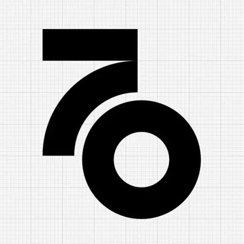Monochrome geometric mark on graph grid