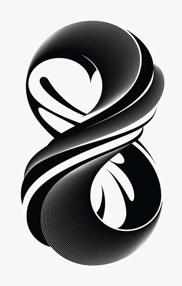 Monochrome Parametric Ribbon — Figure Eight / Infinity