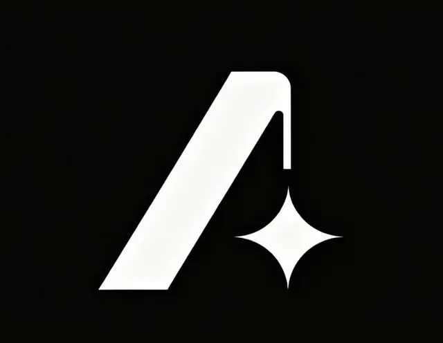 Minimalist 'A' Monogram with Sparkle — Black & White Logo