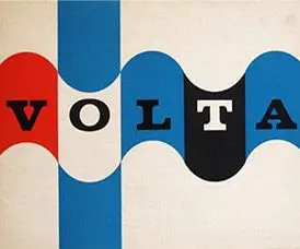 VOLTA — Mid‑century geometric typographic poster