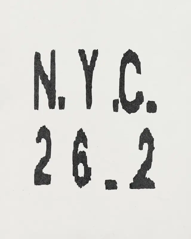 N.Y.C. 26.2 — Distressed Typographic Print