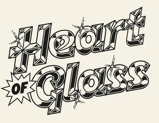 Retro 3D Lettering Poster — "Heart OF Glasss"