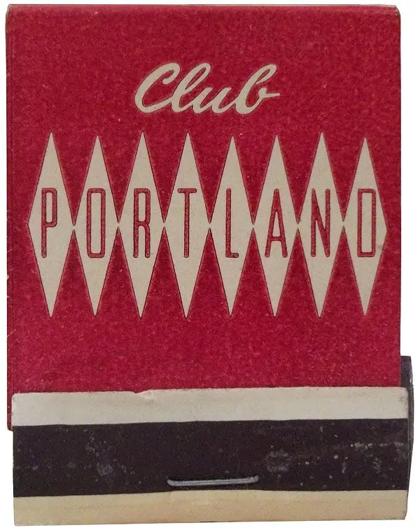 Vintage 'Club PORTLAND' matchbook cover