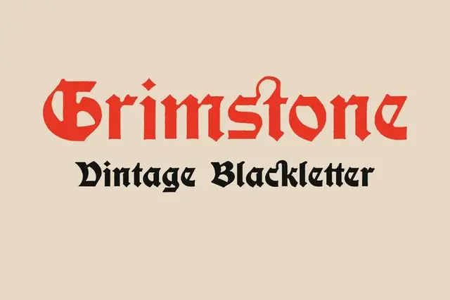 Grimstone — Vintage Blackletter Typeface Specimen