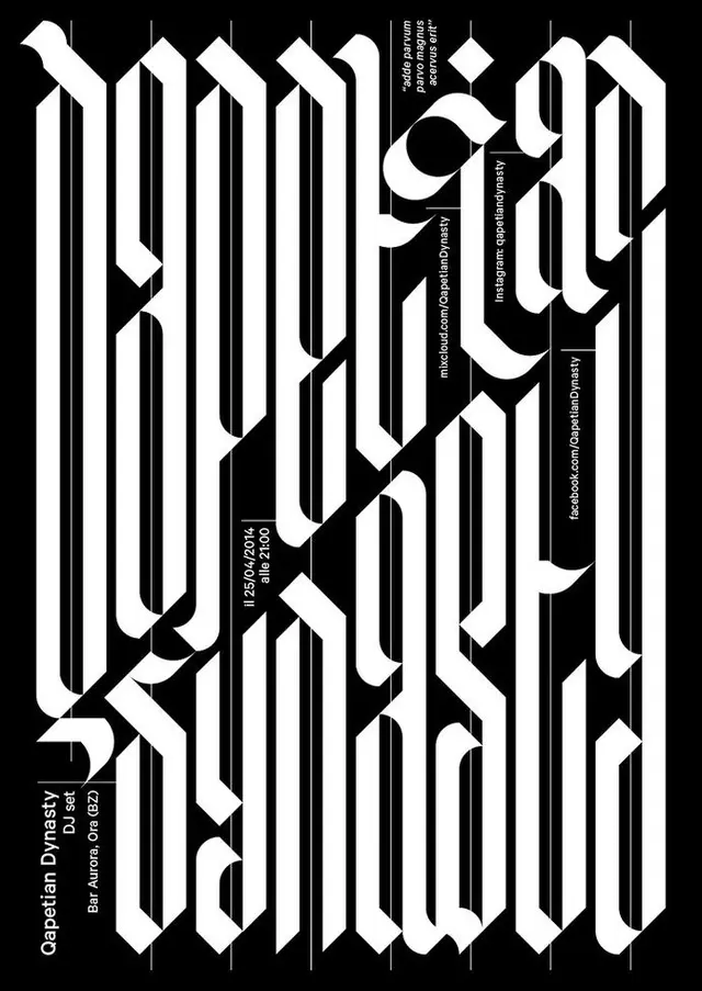 Qapetian Dynasty DJ Set — Blackletter Event Poster