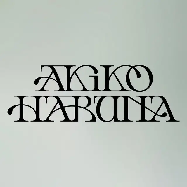 Ornamental display logotype reading 'AKIKO HARUNA'