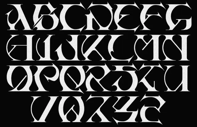 High-Contrast Decorative Uppercase Alphabet Specimen