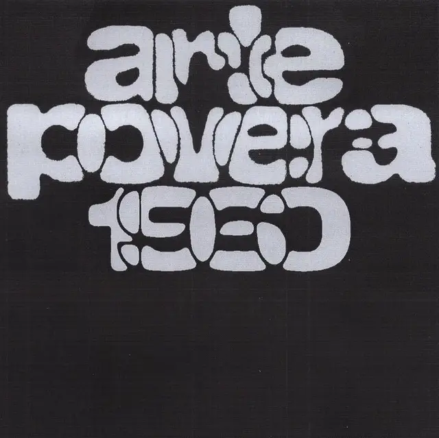 Psychedelic blob-letter wordmark on black background
