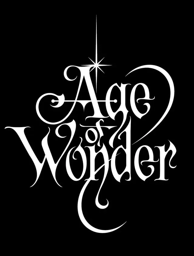 Age of Wonder — Ornamental White Lettering on Black Poster