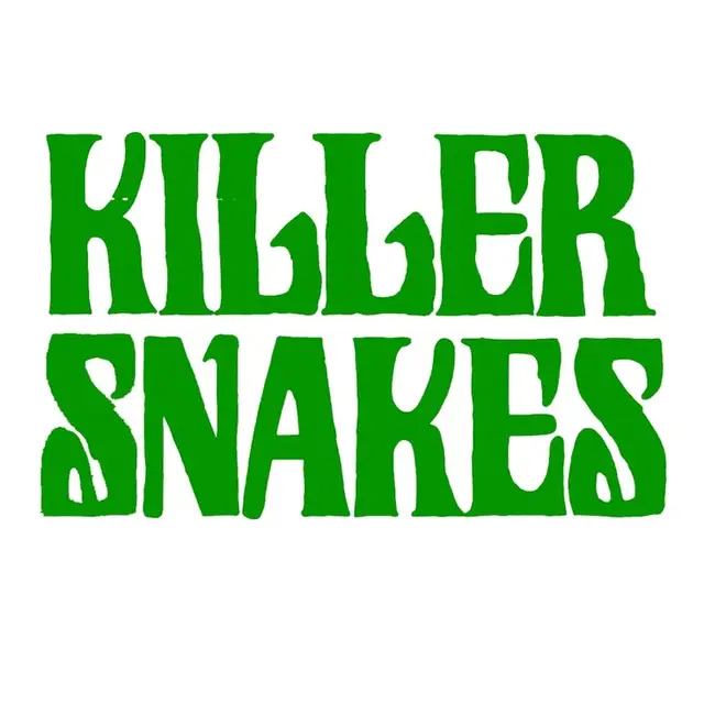 Green hand-lettered 'KILLER SNAKES' typographic graphic