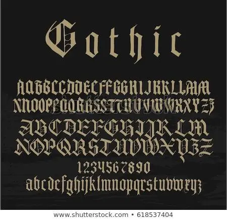 Gold Gothic Blackletter Typeface Specimen