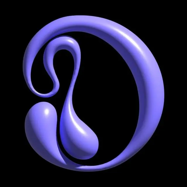 Glossy Purple 3D Biomorphic Ring with Teardrop Forms