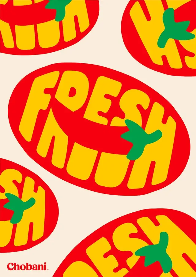 Chobani 'FRESH' tomato graphic poster
