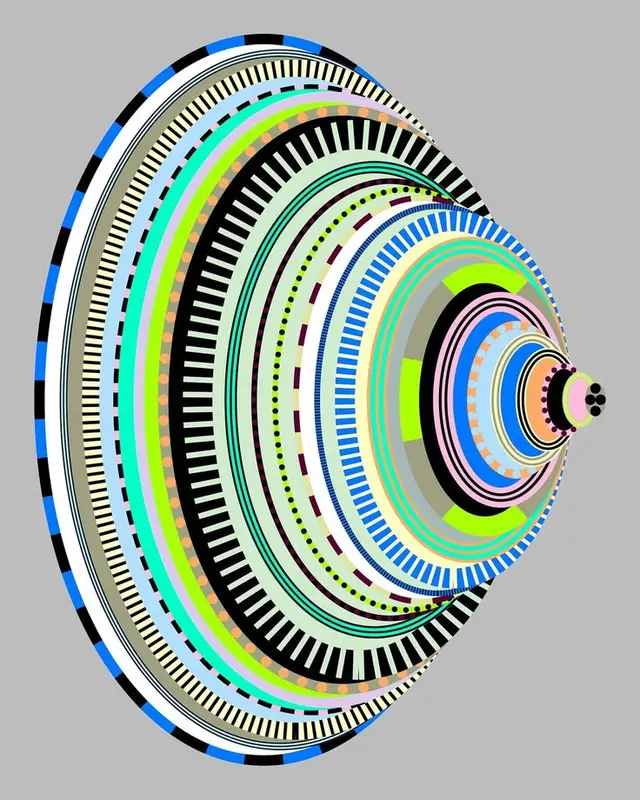 Layered Concentric Rings — Colorful Radial Vector Illustration