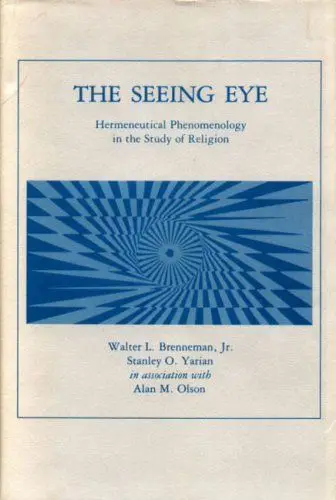 The Seeing Eye — book cover with blue op-art spiral