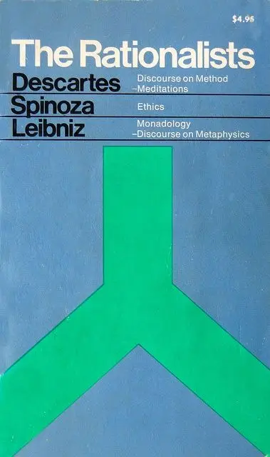 The Rationalists — vintage paperback cover (Descartes, Spinoza, Leibniz)