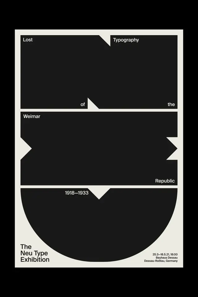 The Neu Type Exhibition — Bauhaus Dessau typography poster