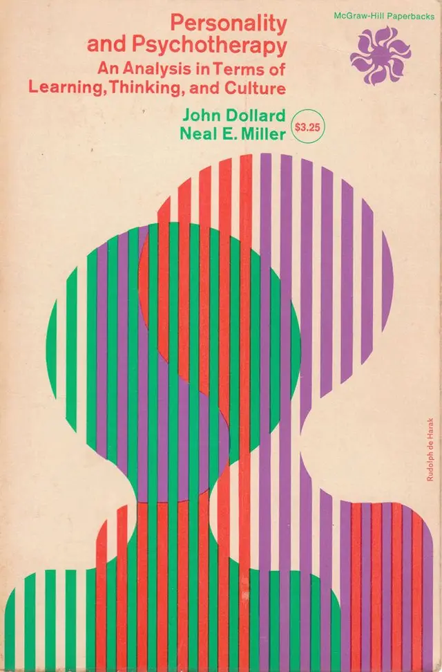 Personality and Psychotherapy — mid‑century striped silhouettes paperback cover