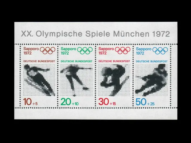Deutsche Bundespost Sapporo 1972 — Block of 4 Olympic Stamps (XX. Olympische Spiele Mün​ch