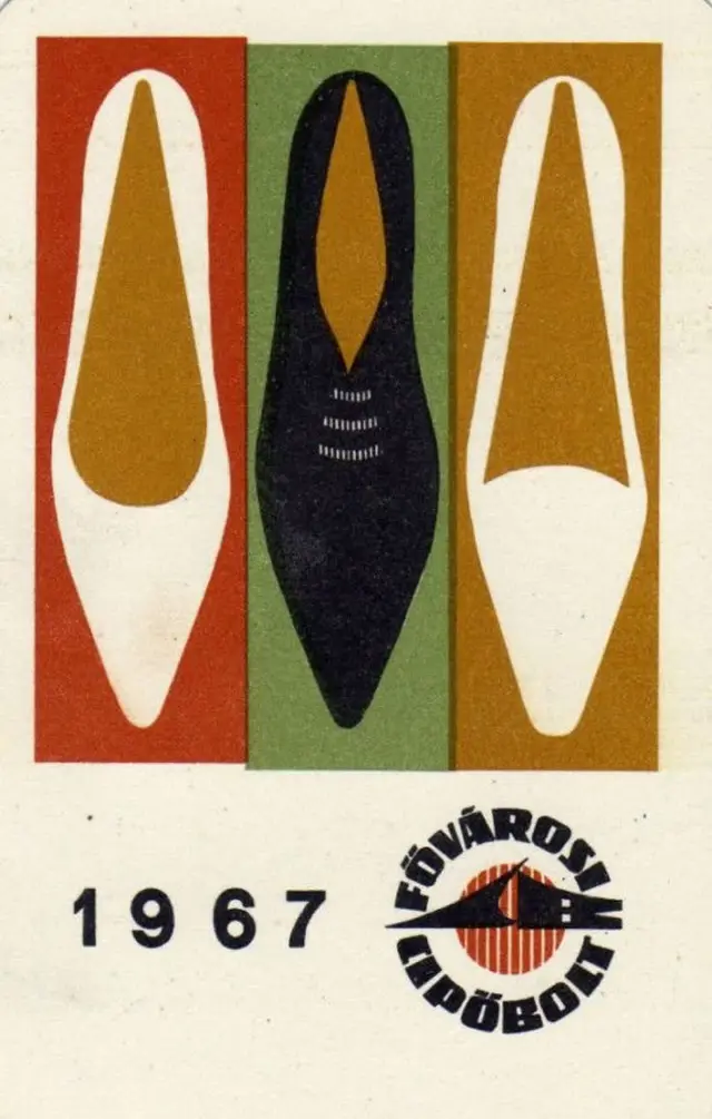 1967 shoe poster with 'FŐVÁROSI CIPŐBOLT' logo