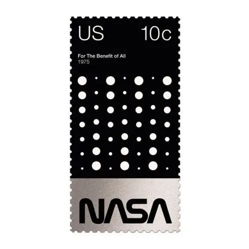 US 10c postage stamp (1975) with NASA logotype