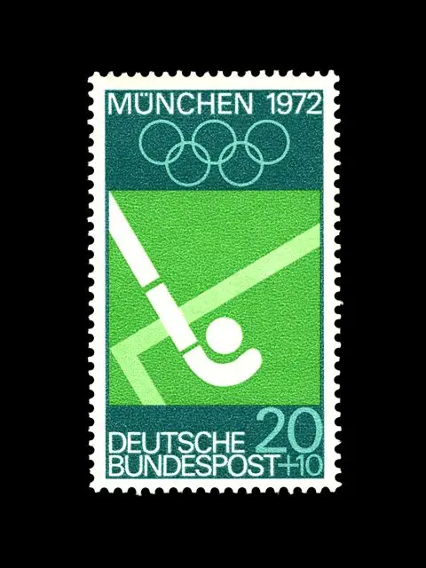München 1972 Field Hockey Commemorative Stamp — Deutsche Bundespost 20+10